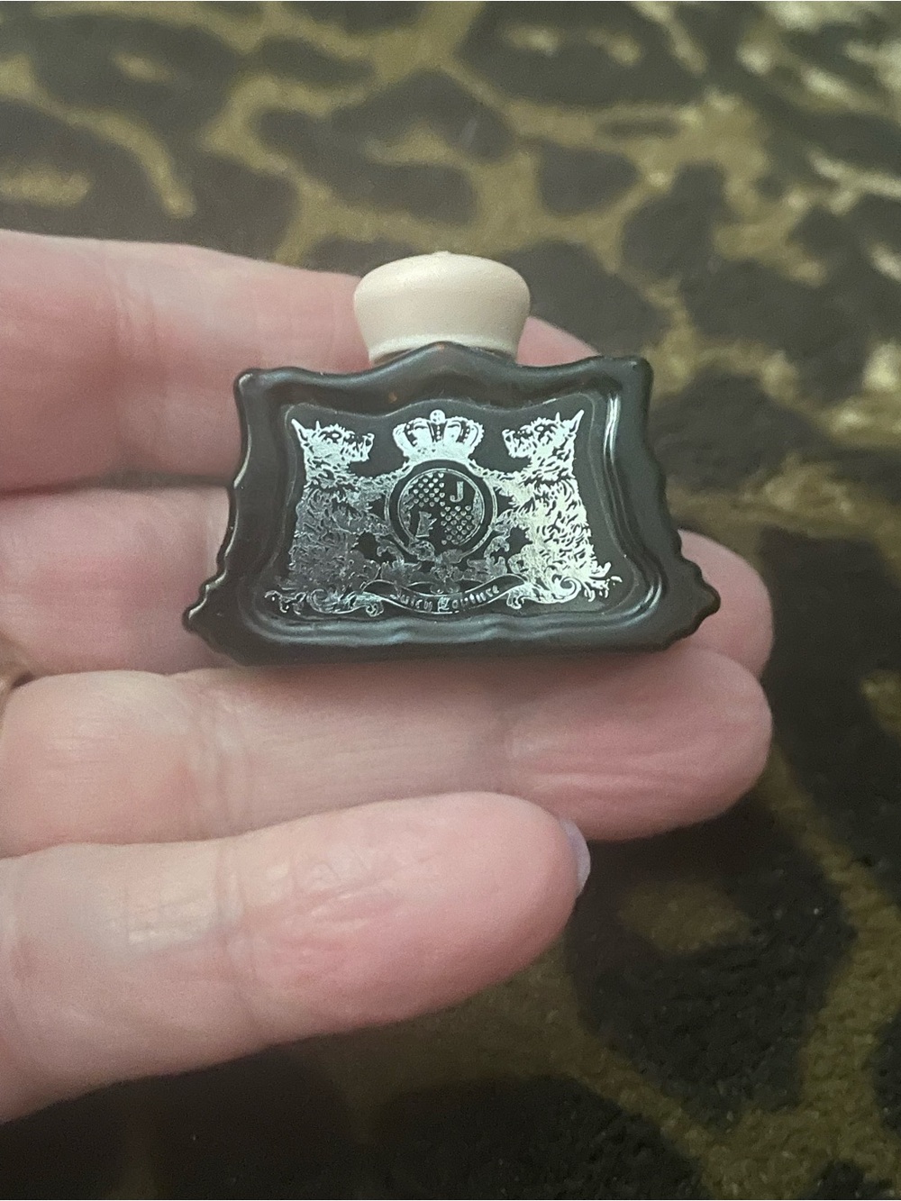 New Juicy Couture Black Mini Parfum Bottle with Cream Cap 5 mls